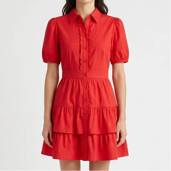 The same dress shown on a model