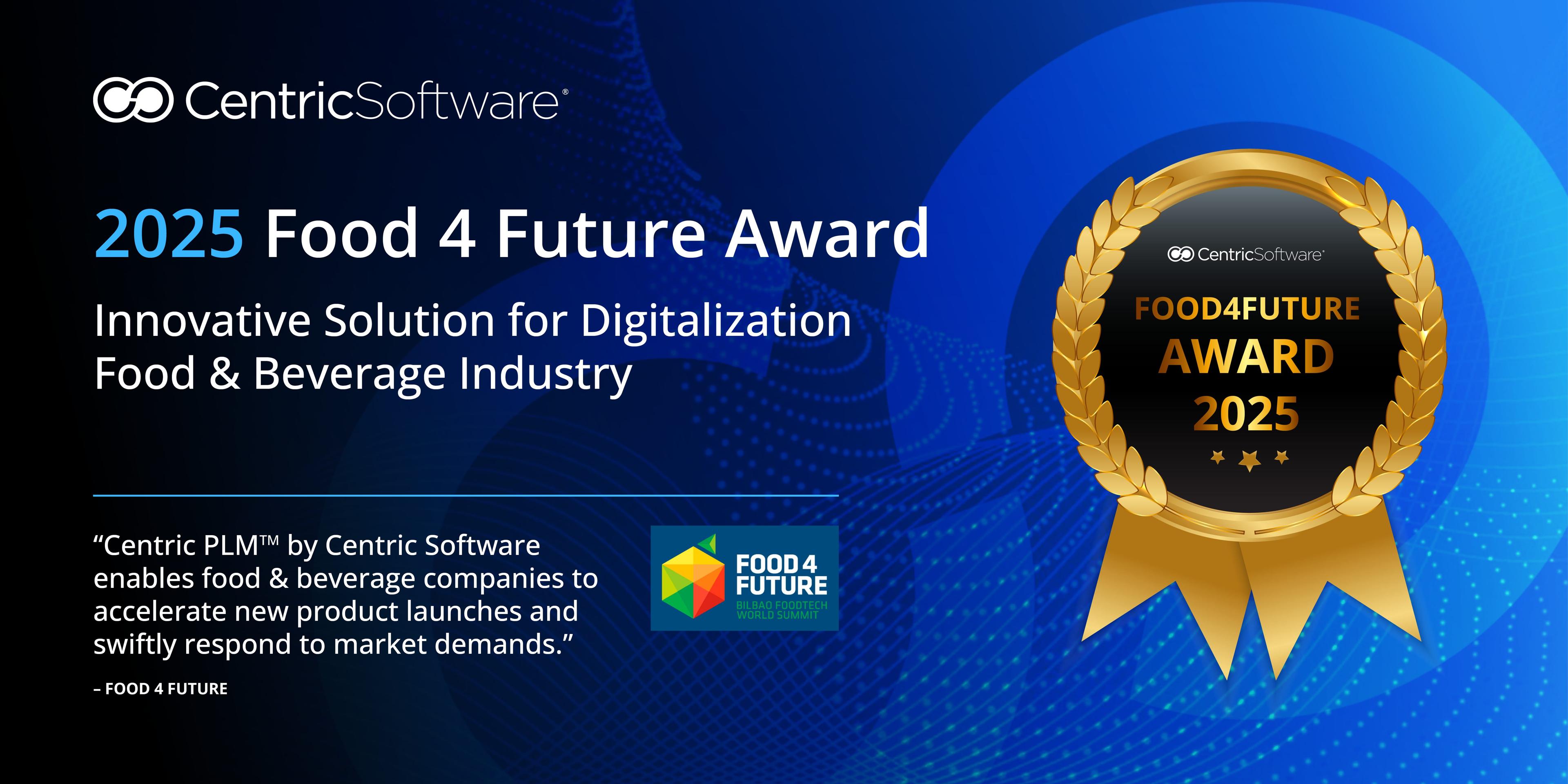 Centric Software is Awarded the FoodTech Innovation Tastech Award for Centric Food & Beverage PLM Featured