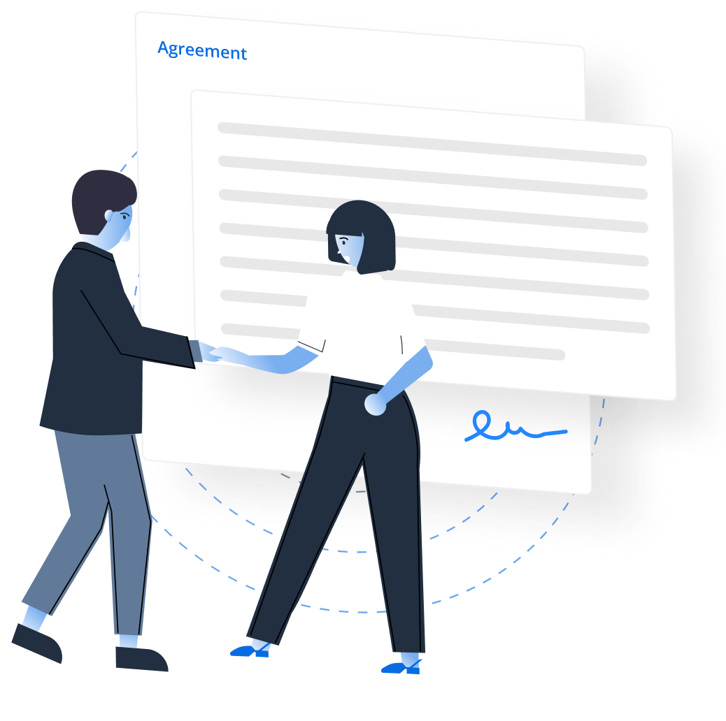 Image showing an agreement for the Centric Software SLA Agreement document.