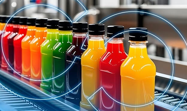 Colored Bottles With No Labels
